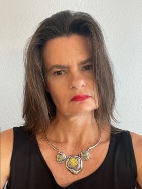 Park Lane Abalone Look Statement Necklace | Antiqued Silver Tone